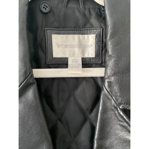 Vintage Worthington Leather Jacket Large Black - Picture 4 of 7